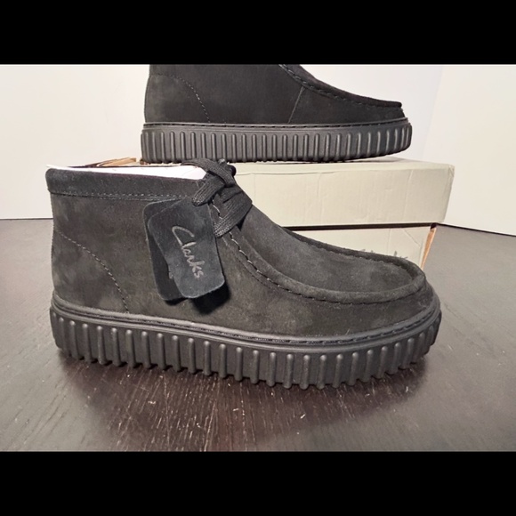 Clarks Torhill Hi Suede Ankle Boots Black Mens 7.5M